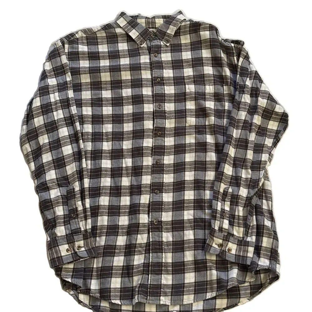 Y2K Plaid Flannel Shirt – Button-Down
